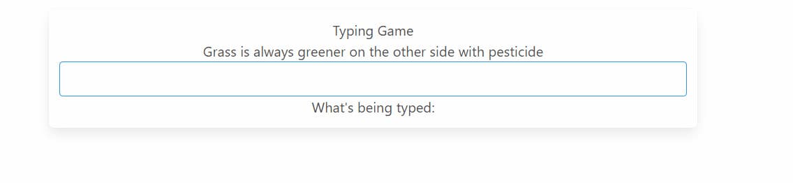 Typing into an input field