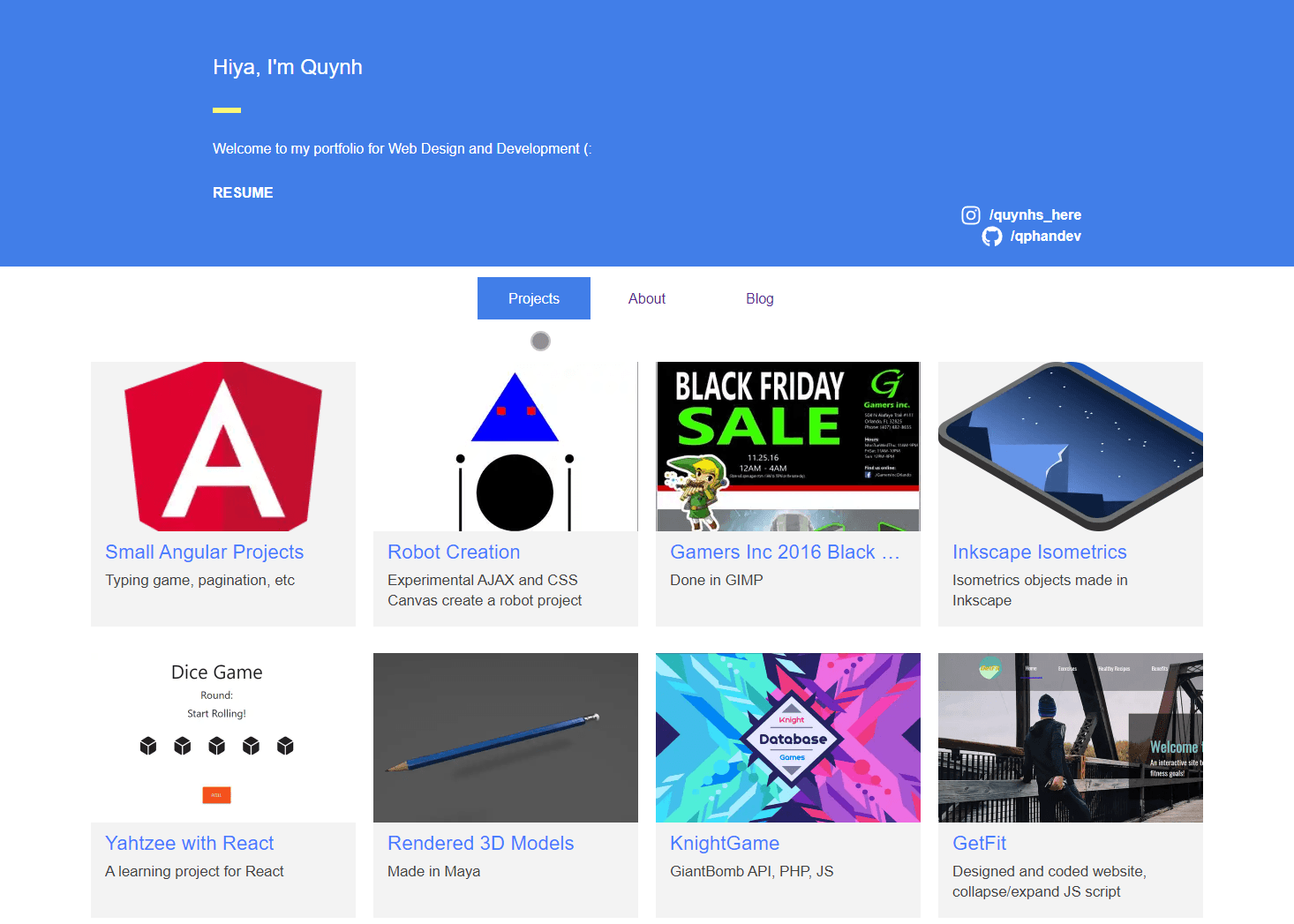 Old portfolio website